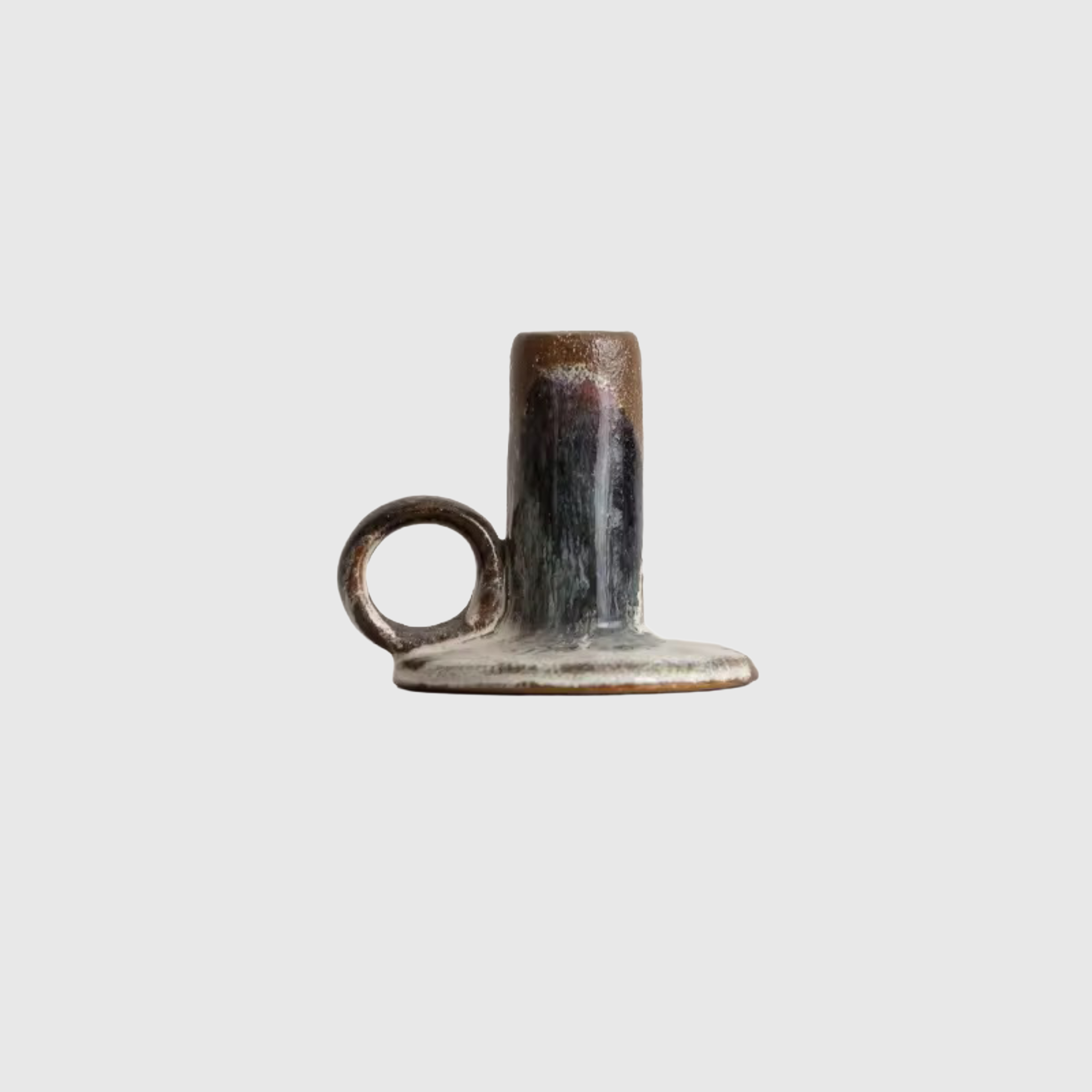 Stoneware Loop Candle Holder