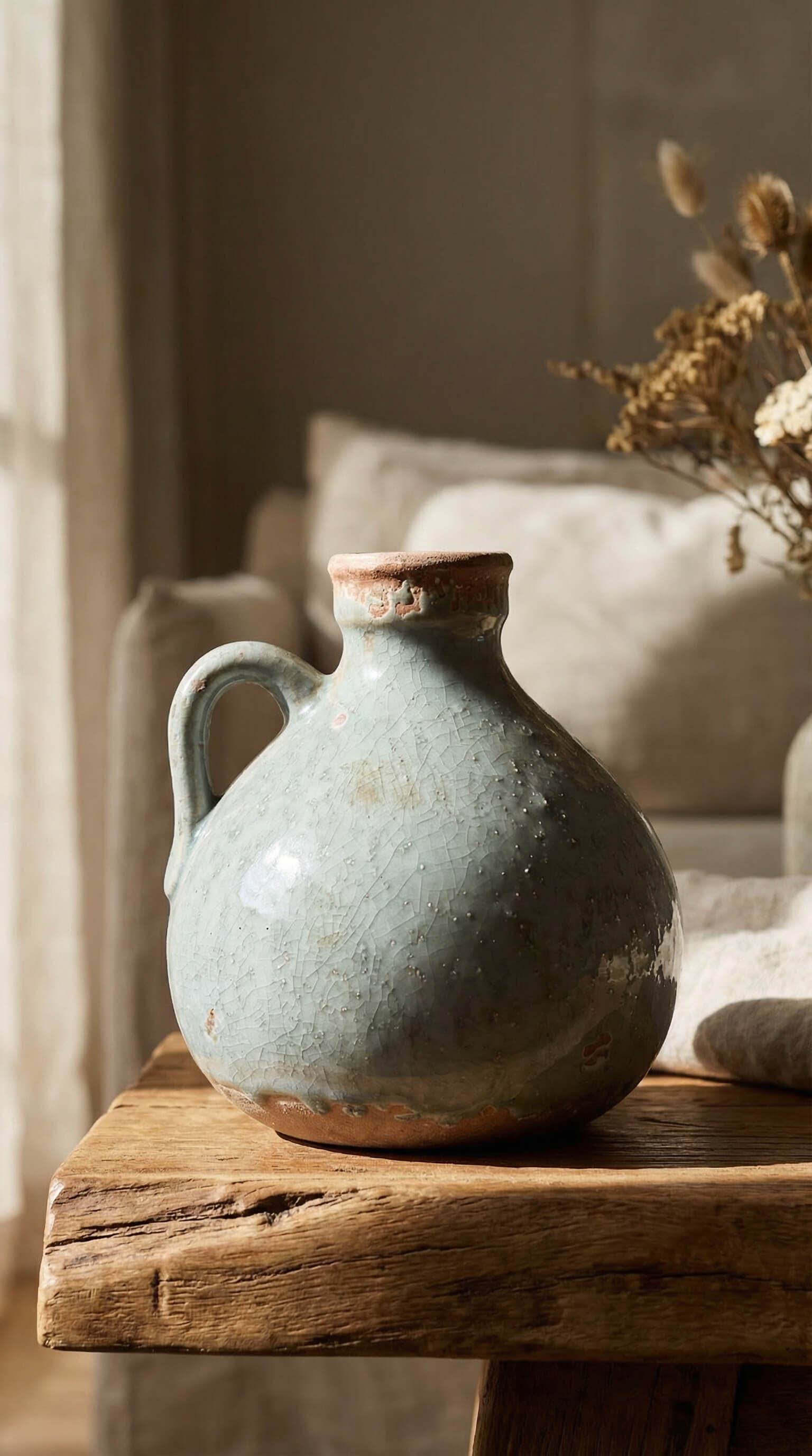 The Liora Jug — Blue Grey Ceramic