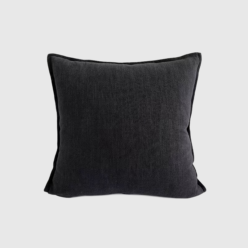 Charcoal Noir Linen Pillow Cover