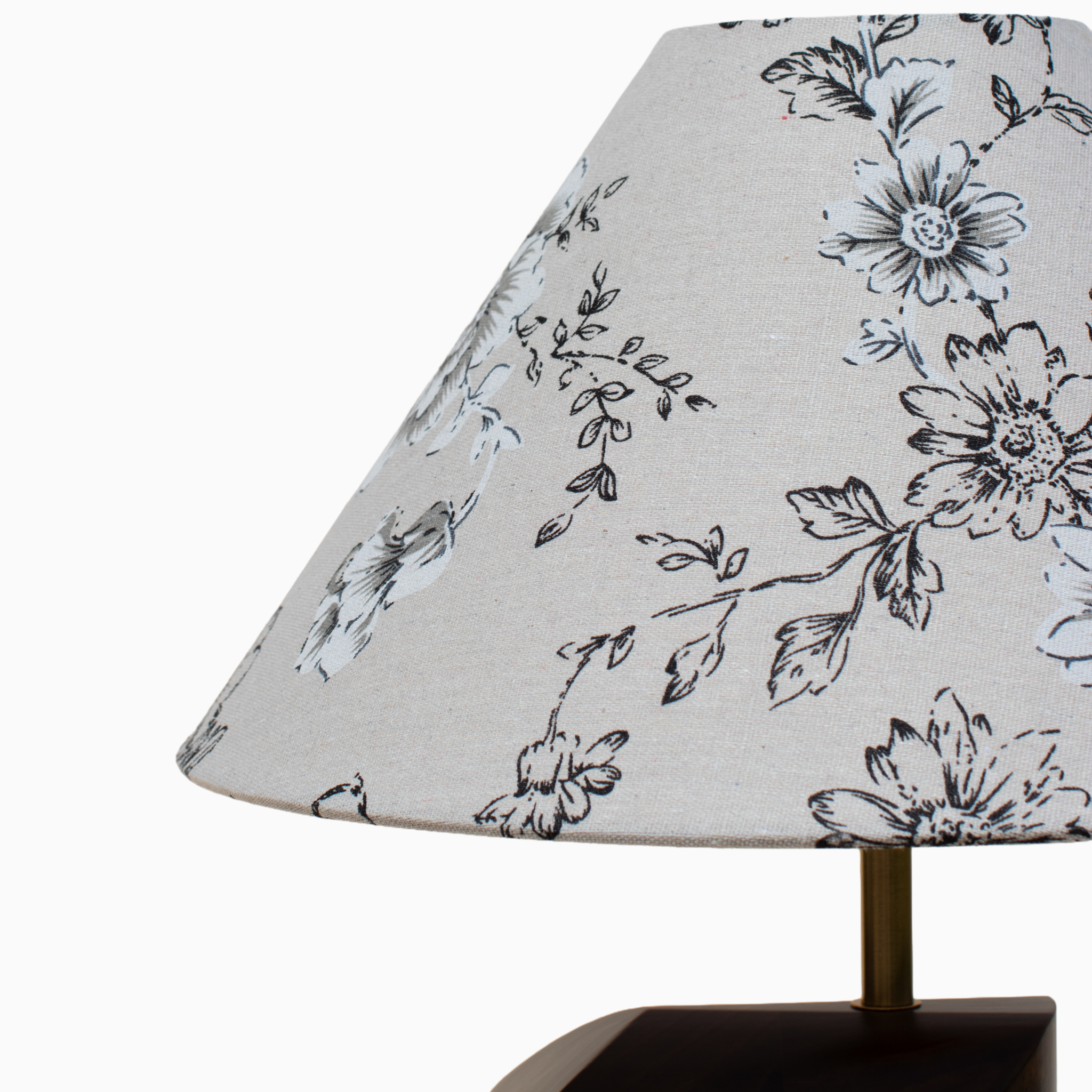 Floral Wood Table Lamp