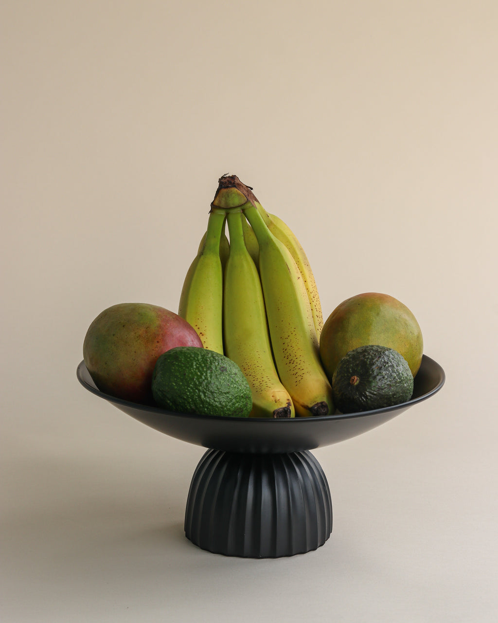 Logan Black Matte Pedestal Bowl – Modern Decorative Centerpiece
