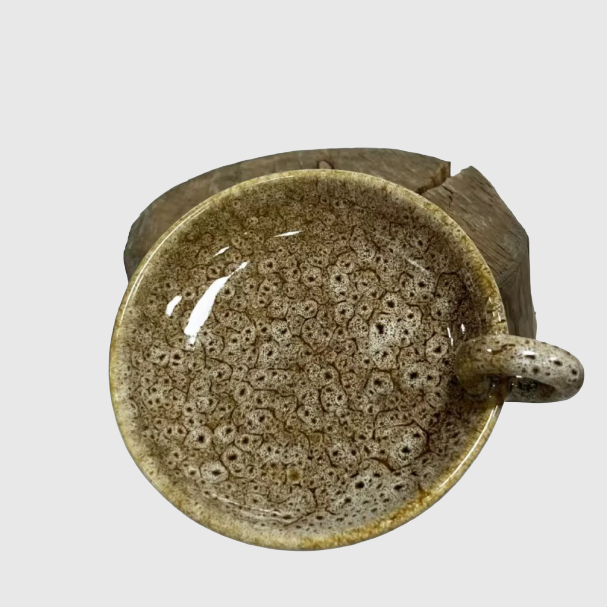 Stoneware Drip Candle Holder