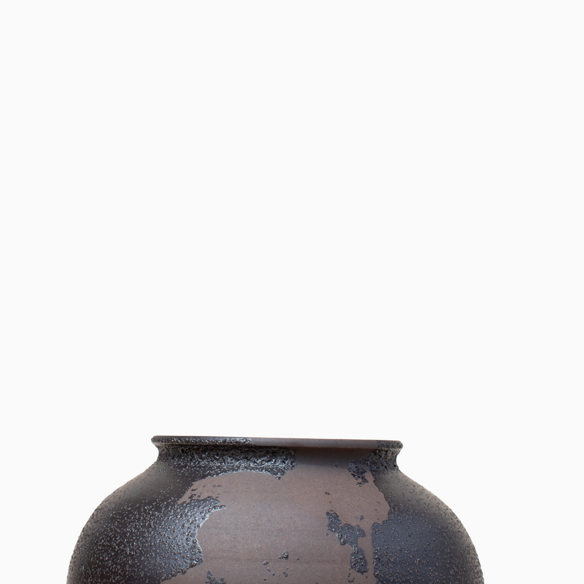 Textured Stoneware Vase – Burnt Umber