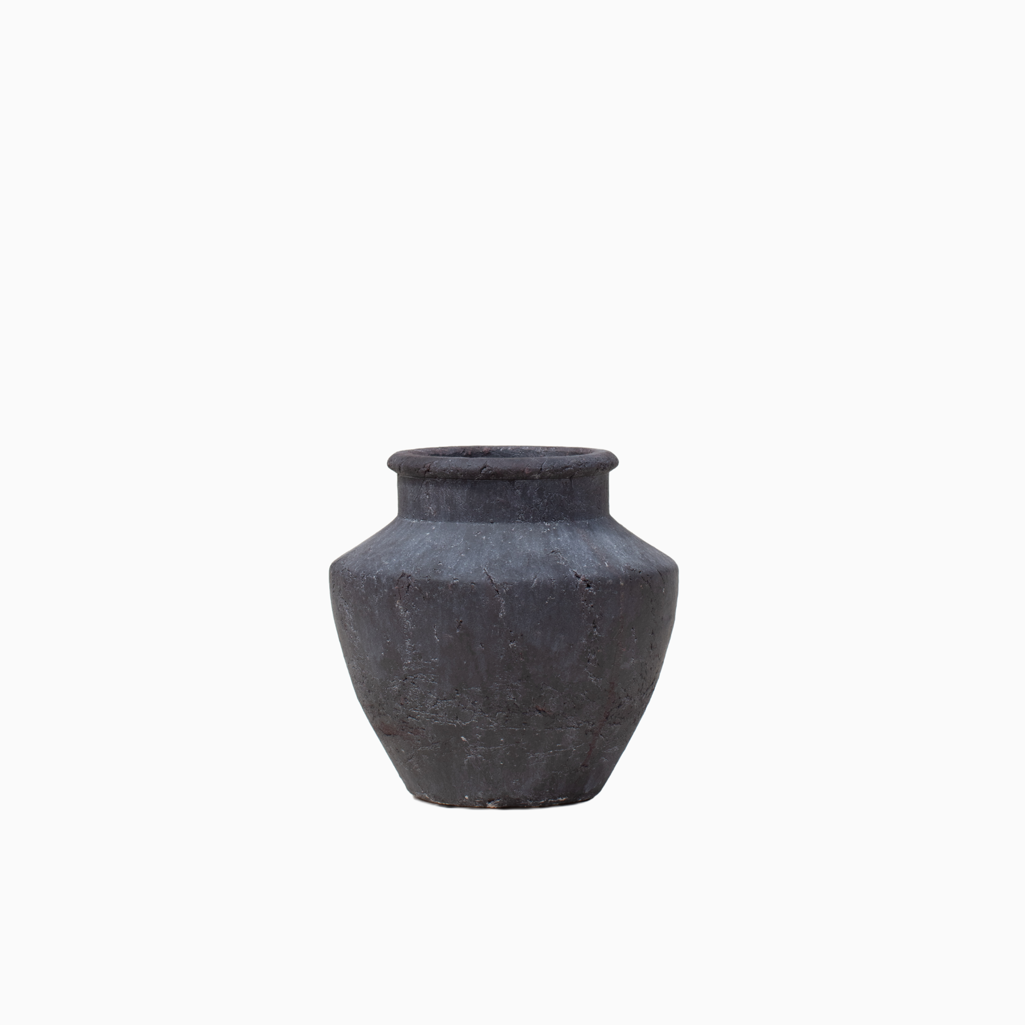 The Sava Vessel — Charcoal Terracotta (Flared Form)