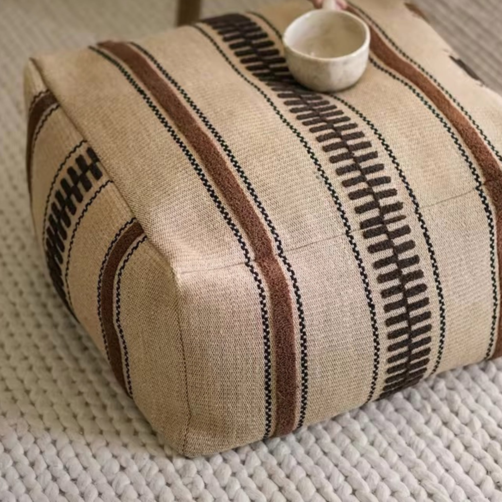 The Hearth Jute Pouf