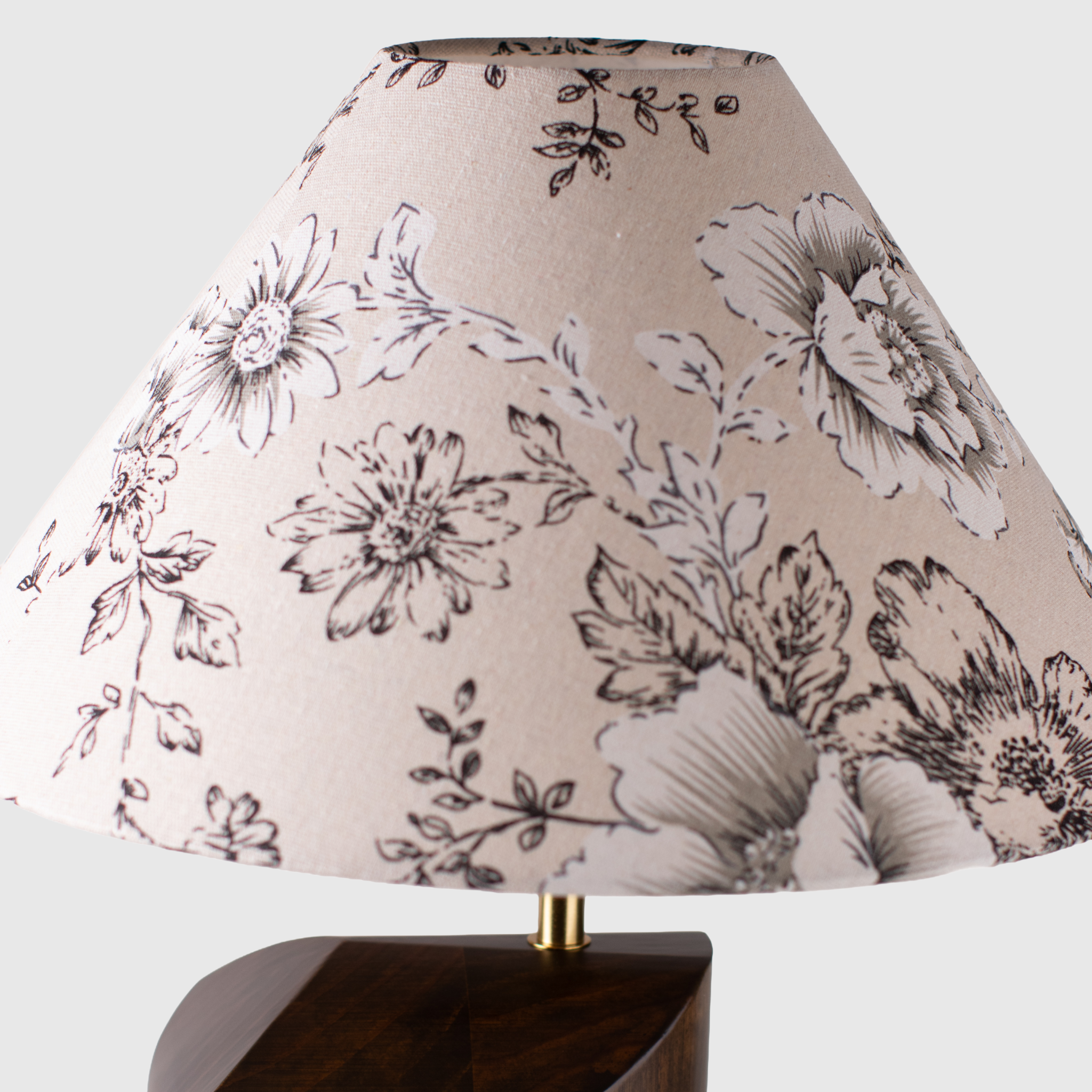 Floral Wood Table Lamp