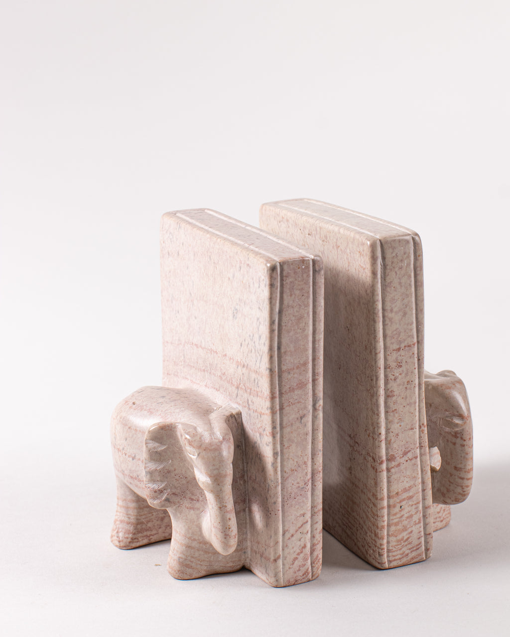 Kenyan Elephant Stone Bookends