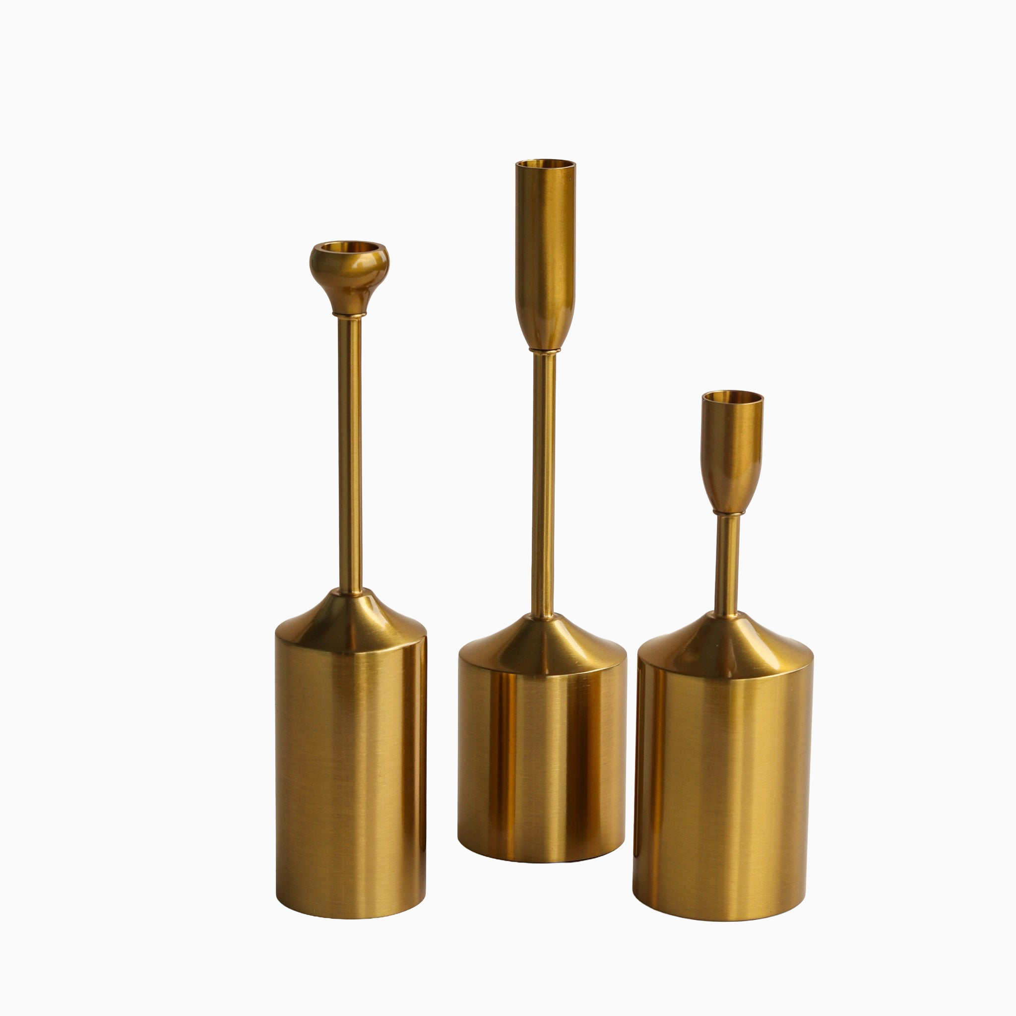 Brass Candle Holder Set(Set of 3)