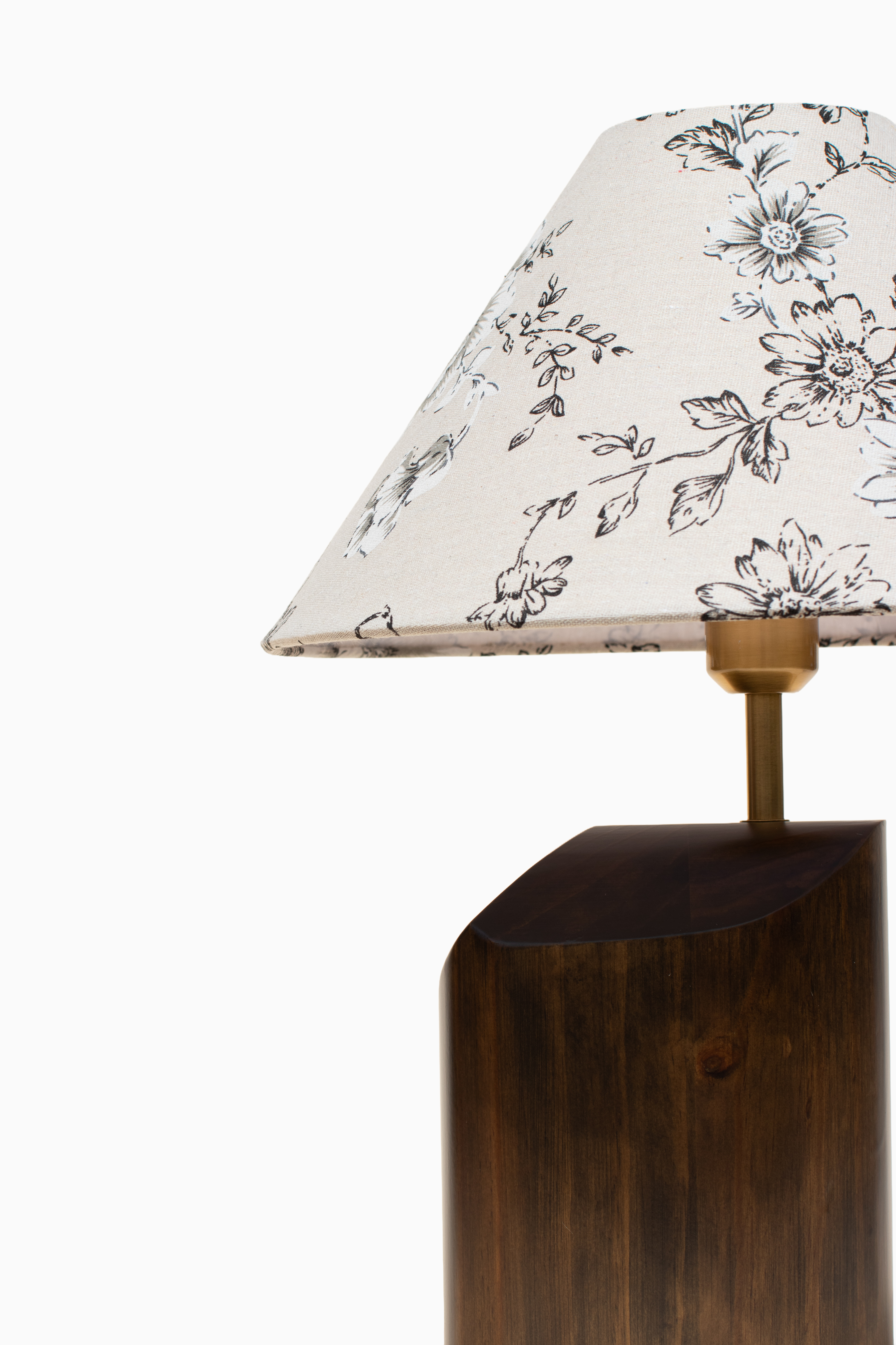 Floral Wood Table Lamp