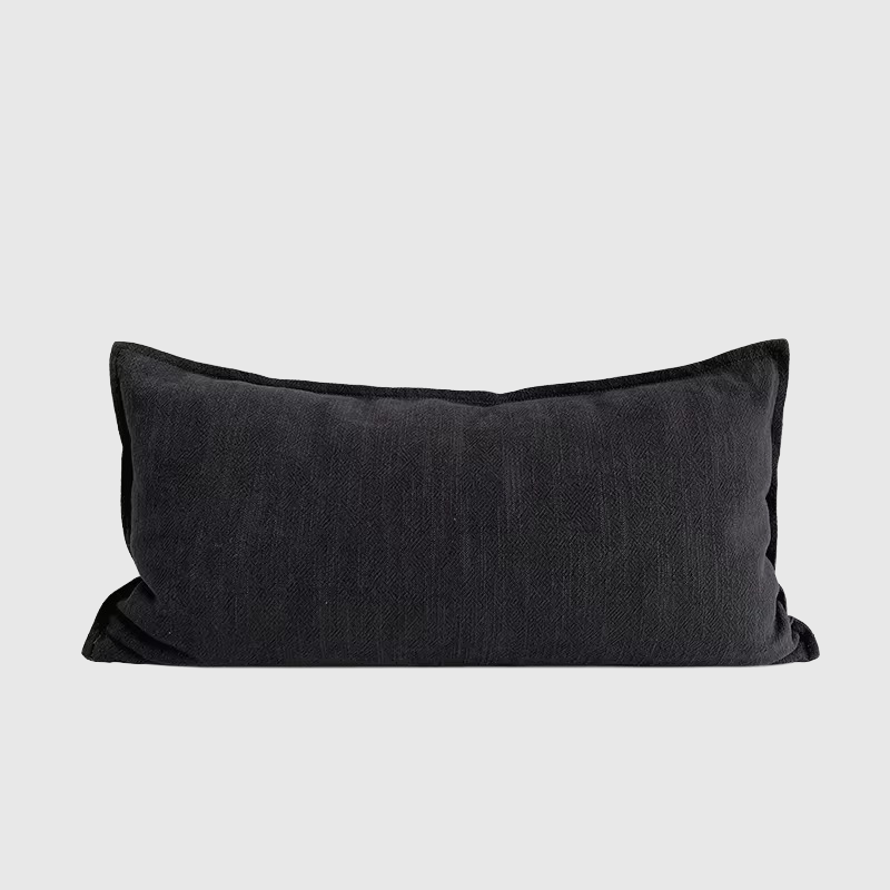 Charcoal Noir Linen Pillow Cover