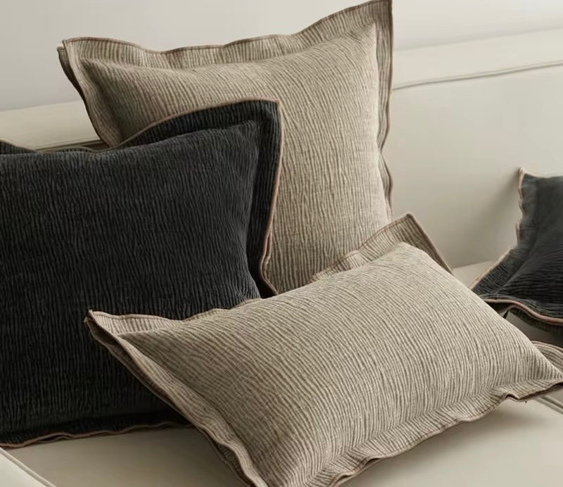 Wavy Edge Textured Pillow Cover