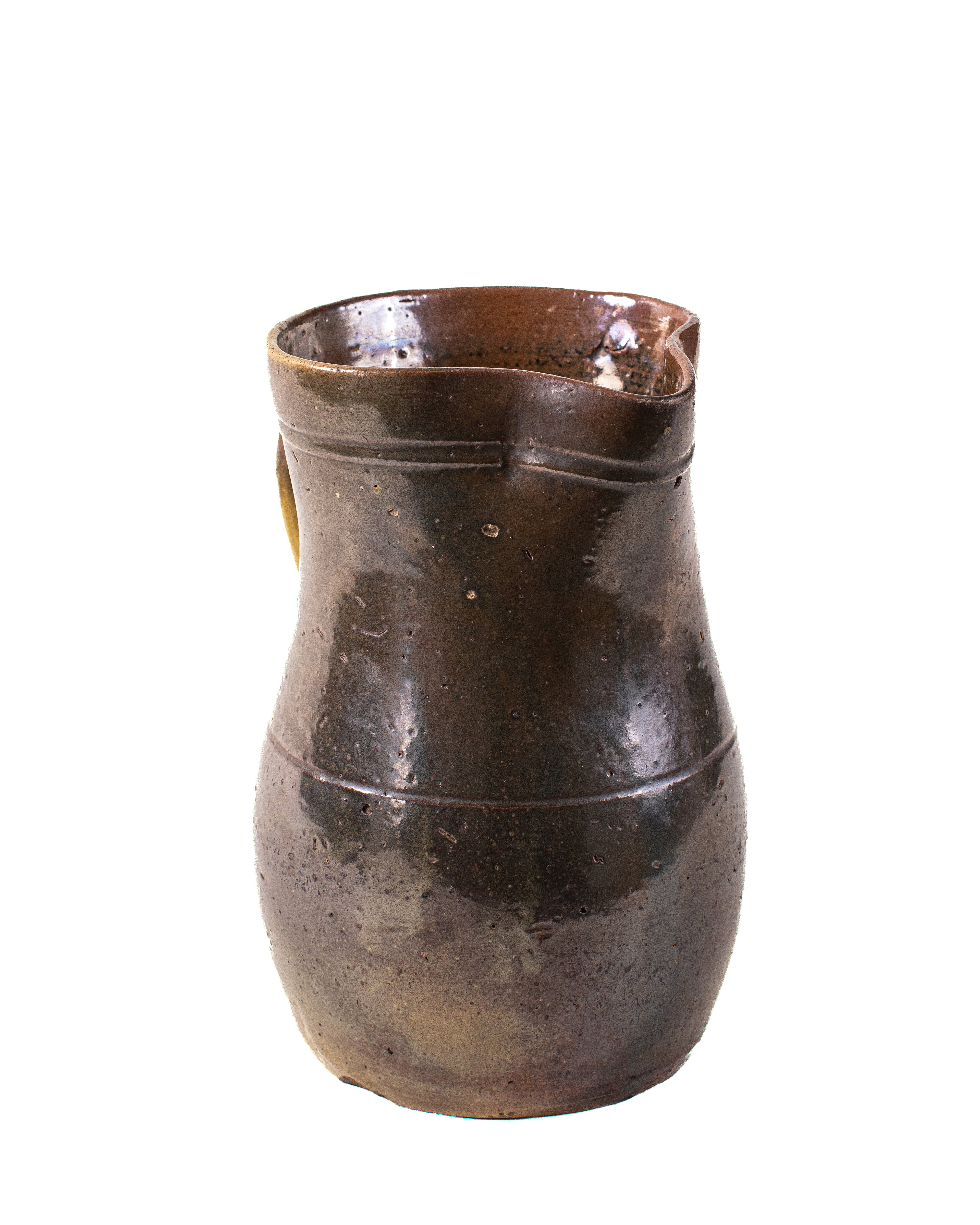 Antique Glazed Clay Pitcher
