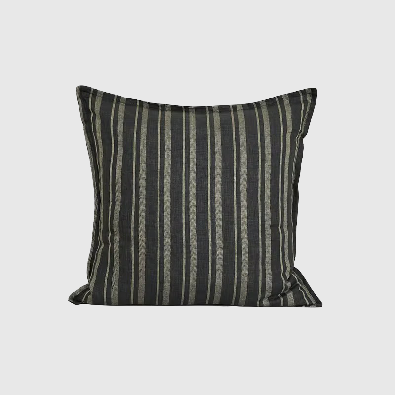 Striped Linen Jacquard Pillow Cover