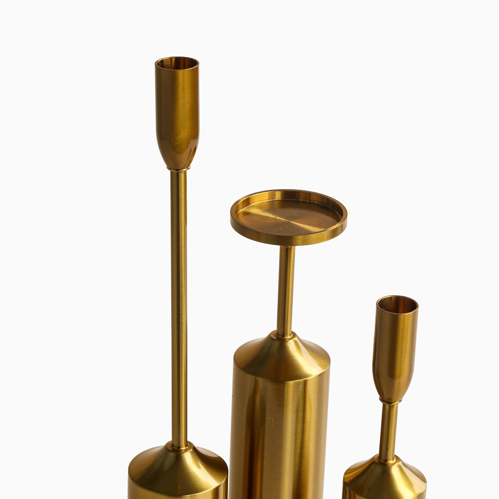 Brass Candle Holder Set(Set of 3)