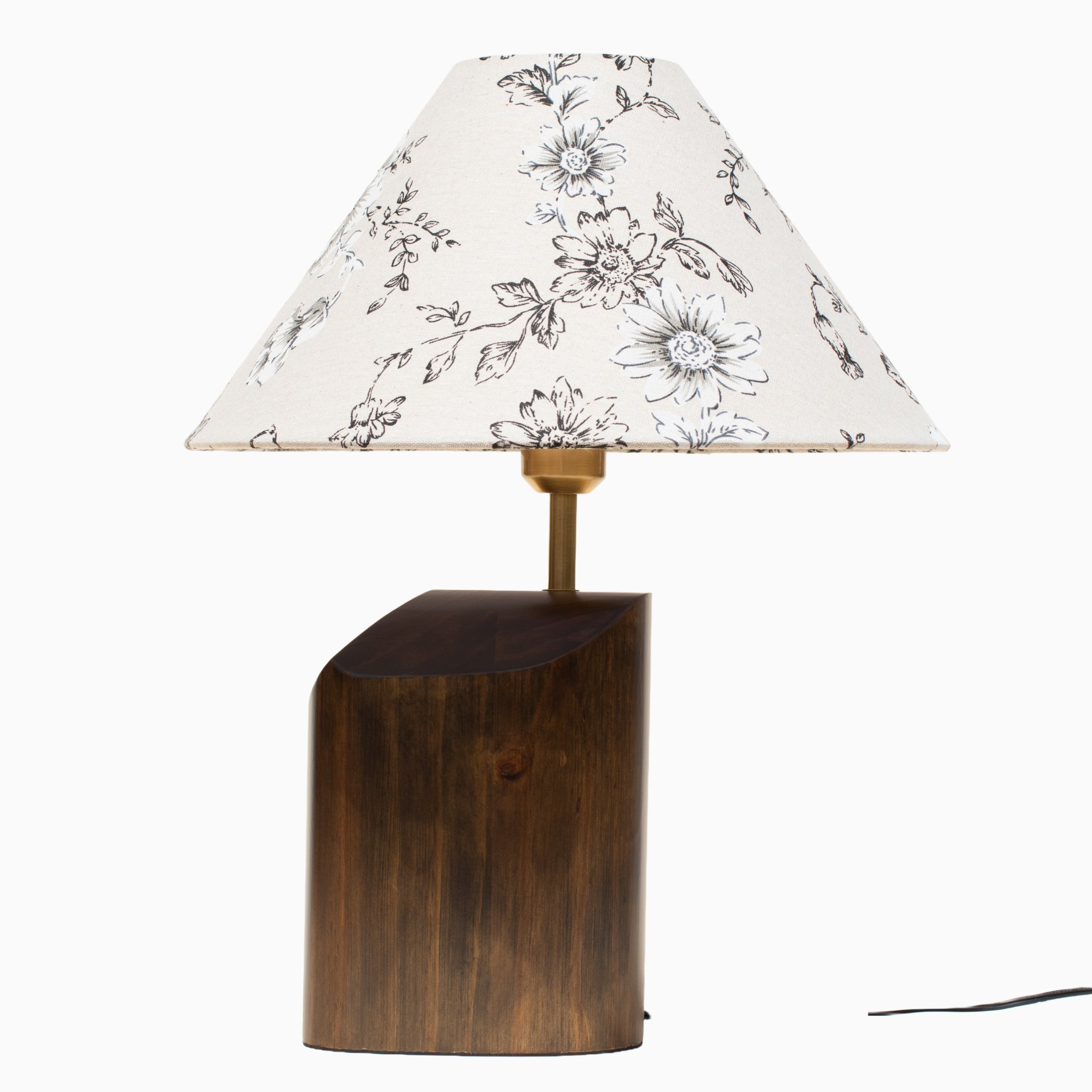 Floral Wood Table Lamp