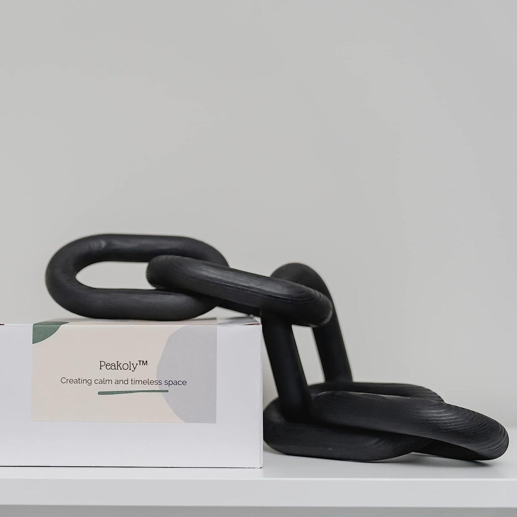 Wooden Chain Link Decor - Nathan Black