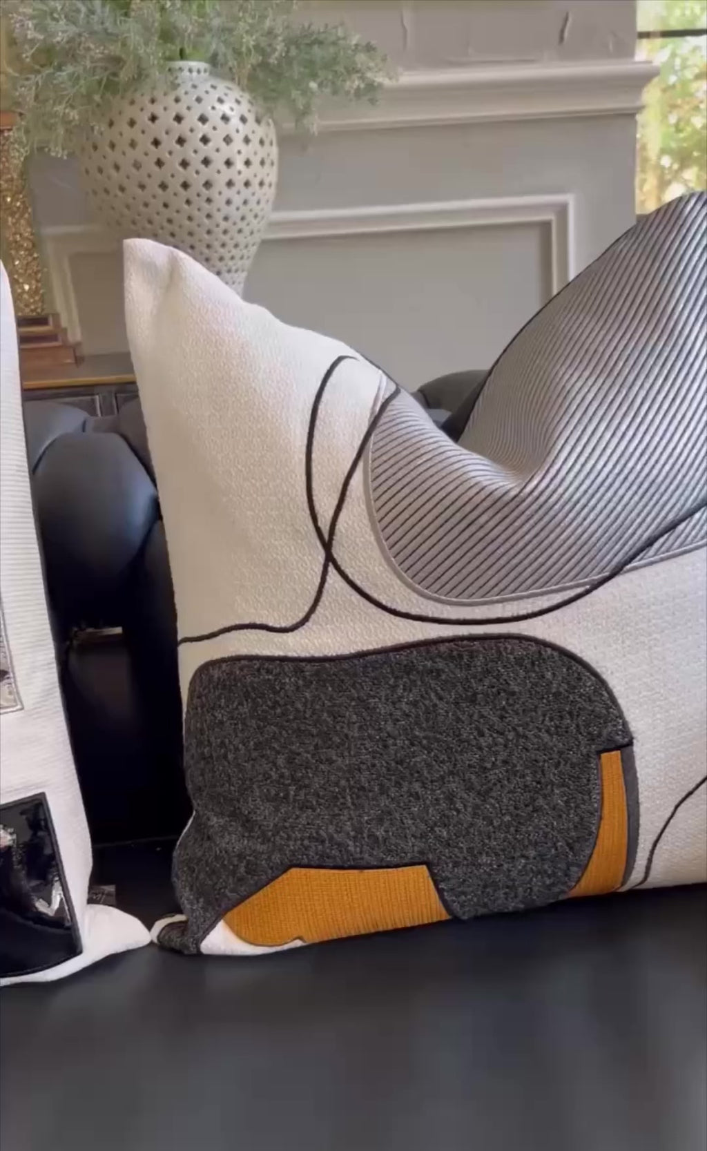 Hanson Geometric Abstract Throw Pillow